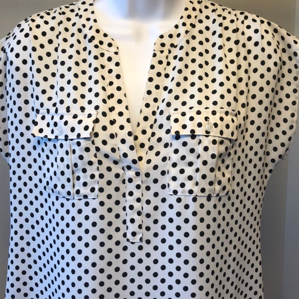 Inc international concepts polka dot blouse